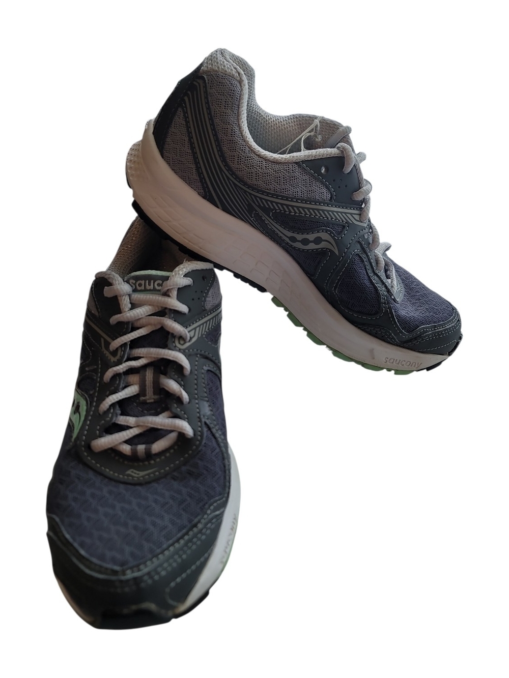 Saucony Women's  Sneakers 6.5 in Gray Mint Green and White Cohesion10